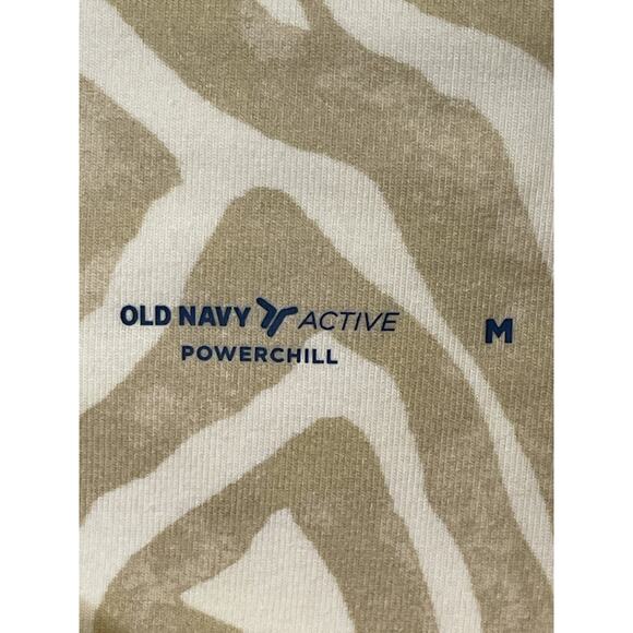 Old Navy Bike Shorts Womens Medium Tan Zebra PowerChill Go-Dry Mid Rise - Picture 6 of 13